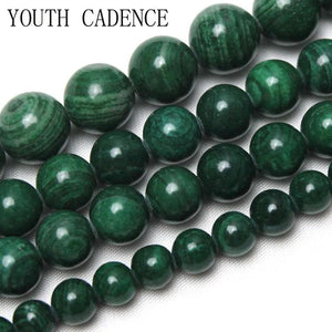 Malachite Round Beads for Jewelry Making 4/6/8/10/12MM