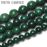 Malachite Round Beads for Jewelry Making 4/6/8/10/12MM