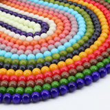 Baking Paint Glass Round Loose Spacers Beads 15 inch