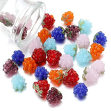2pcs Lampwork Raspberry Beads for Charms Pendant Necklace Bracelet DIY