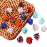 2pcs Lampwork Raspberry Beads for Charms Pendant Necklace Bracelet DIY