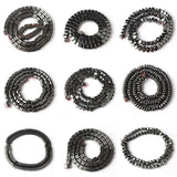 Natural Hematite Stone Spacer Big Hole Beads 15'' Strand