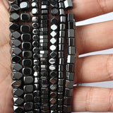 Natural Hematite Stone Spacer Big Hole Beads 15'' Strand