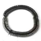 Natural Hematite Stone Spacer Big Hole Beads 15'' Strand