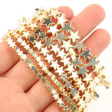 Hematite Stone Beads Faceted Star Heart Round Loose Beads