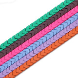 6x3mm Arrow Shape Spacer Matte Rubber Hematite Loose Beads