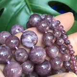 Purple Lepidolite Beads 4/6/8/10/12mm Round Spacer Beads