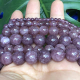 Purple Lepidolite Beads 4/6/8/10/12mm Round Spacer Beads
