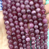 Lepidolite Chalcedony Round Beads for DIY Jewelry Making 6/8