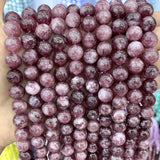 Lepidolite Chalcedony Round Beads for DIY Jewelry Making 6/8