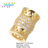 Micro Pave Zircon Tube Beads 2pcs/lot DIY Jewelry Charm Spacer Beads Supplies