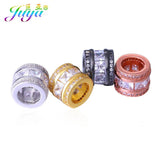 Micro Pave Zircon Tube Beads 2pcs/lot DIY Jewelry Charm Spacer Beads Supplies