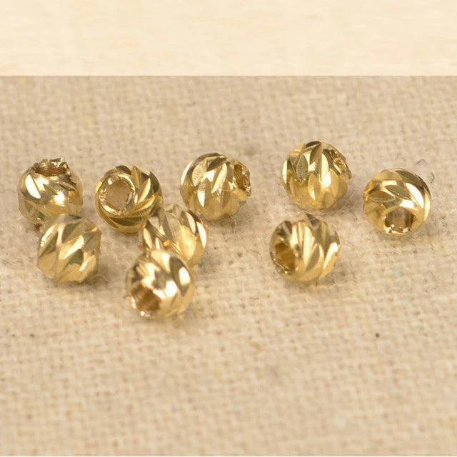 Metal Brass Round Spacer Beads DIY Accessories 3mm 4mm 5mm Bead Jewelry Making
