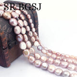 Purple Baroque Potato Freshwater Pearl Beads Strand 14inch