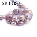Purple Baroque Potato Freshwater Pearl Beads Strand 14inch