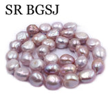 Purple Baroque Potato Freshwater Pearl Beads Strand 14inch