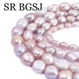 Purple Baroque Potato Freshwater Pearl Beads Strand 14inch