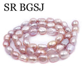 Purple Baroque Potato Freshwater Pearl Beads Strand 14inch