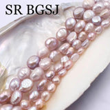 Purple Baroque Potato Freshwater Pearl Beads Strand 14inch