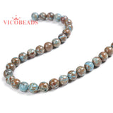 Round Crazy Lace Agates Natural Stone Beads for Jewelry Making