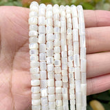 Cylindrical Natural Mother Of Pearl Shell Beads Necklace Bracelet DIY