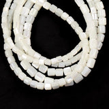 Cylindrical Natural Mother Of Pearl Shell Beads Necklace Bracelet DIY