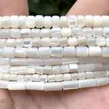 Cylindrical Natural Mother Of Pearl Shell Beads Necklace Bracelet DIY