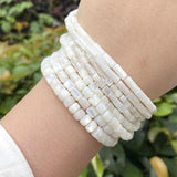 Cylindrical Natural Mother Of Pearl Shell Beads Necklace Bracelet DIY
