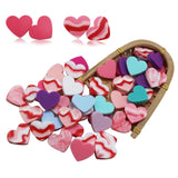 Rainbow Silicone Heart Beads for Pacifier Pen Necklace