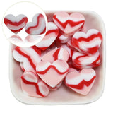 Rainbow Silicone Heart Beads for Pacifier Pen Necklace
