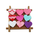 Rainbow Silicone Heart Beads for Pacifier Pen Necklace