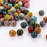10mm Leopard Wooden Beads Natural Spacer Beads for Jewelry Making DIY
