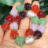 13MM Dark Purple Grape Fruit Shape Lampwork Glass Loose Crafts Beads