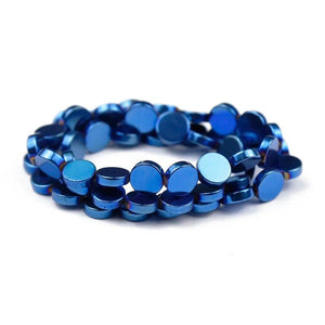 Multicolor Hematite Beads Round Coin Spacer Loose beads 15''