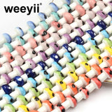 Colorful Ceramic Mushroom Beads for Jewelry Making DIY Necklace Bracelet