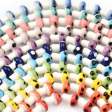 Colorful Ceramic Mushroom Beads for Jewelry Making DIY Necklace Bracelet