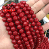 Garnet Red Jades Beads Round Spacer Beads 6 8 10mm 15''strand
