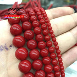 Garnet Red Jades Beads Round Spacer Beads 6 8 10mm 15''strand