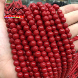 Garnet Red Jades Beads Round Spacer Beads 6 8 10mm 15''strand