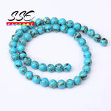 Howlite Turquoise Stone Beads for Jewelry Making 15''