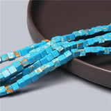 4MM Natural Stone Agates Cube Beads for Jewelry Making