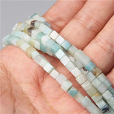 4MM Natural Stone Agates Cube Beads for Jewelry Making
