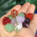 Dark Red Grape Fruit Lampwork Glass Beads for Jewelry Making
