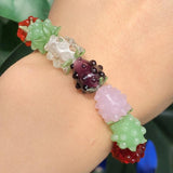Dark Red Grape Fruit Lampwork Glass Beads for Jewelry Making