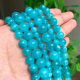 Natural Stone Aquamarina Crystal Amazonite Beads Round Loose Spacer Beads