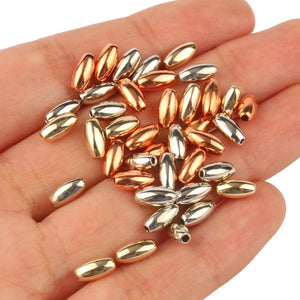 300/600pcs 4x8mm Rice Shape CCB Beads Bracelet Findings DIY Craft Supplies
