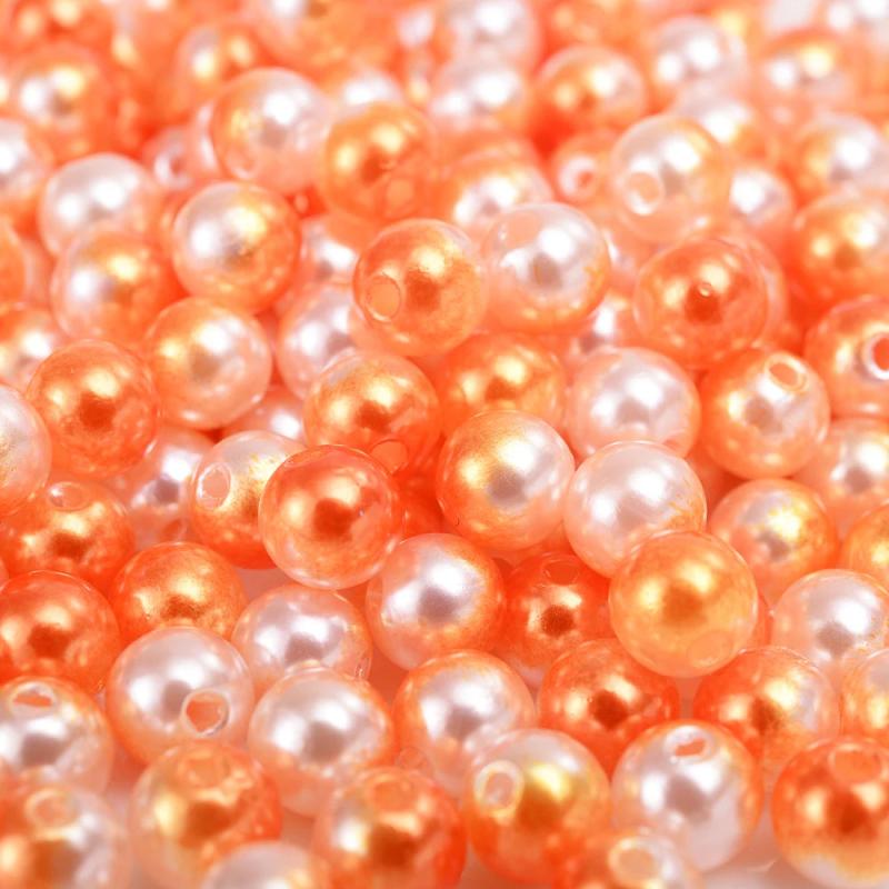8mm Mermaid Gradient Round Acrylic Pearls Spacer Beads for DIY Jewelry Making