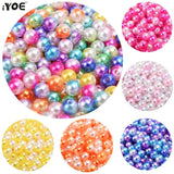8mm Mermaid Gradient Round Acrylic Pearls Spacer Beads for DIY Jewelry Making
