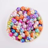 8mm Mermaid Gradient Round Acrylic Pearls Spacer Beads for DIY Jewelry Making