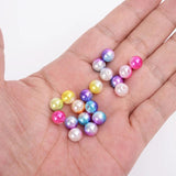 8mm Mermaid Gradient Round Acrylic Pearls Spacer Beads for DIY Jewelry Making